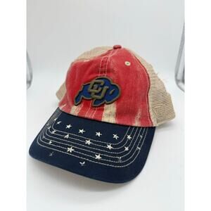 Colorado Buffaloes Hat Cap Top Of The World USA Patriotic Snap Back Trucker Hat
